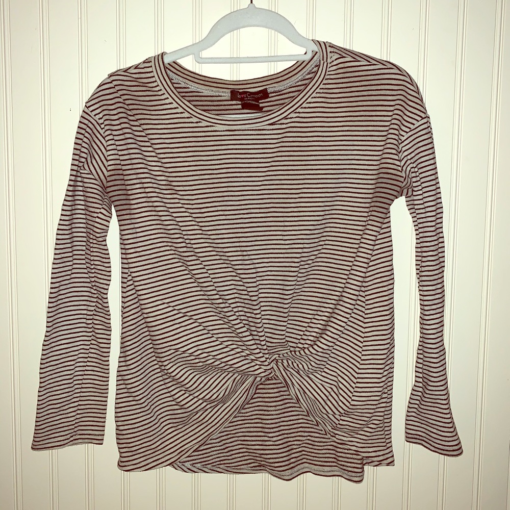 Striped knot long sleeve